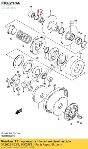 Suzuki 0926215035 lager, 15x24x5 - Onderkant