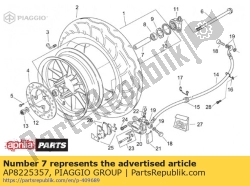 Aprilia AP8225357, Podk?adka dystansowa przedniego ko?a, OEM: Aprilia AP8225357