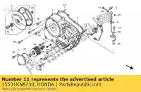 15531KN8730, Honda, parafuso, flange, 8x30 honda fmx fx nx slr xbr xr 500 600 650 1985 1986 1987 1988 1989 1990 1991 1992 1993 1994 1995 1996 1997 1998 1999 2005 2006 2007, Novo