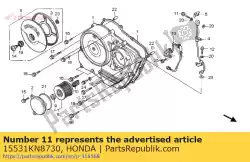 Aqui você pode pedir o parafuso, flange, 8x30 em Honda , com o número da peça 15531KN8730: