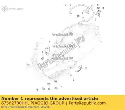 Ici, vous pouvez commander le terminal de spoiler droit auprès de Piaggio Group , avec le numéro de pièce 67362700HH: