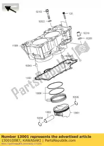 kawasaki 130010087 motor a pistão er650a6s - Lado inferior