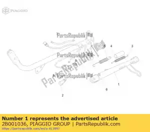 Piaggio Group 2B001036 lateral stand - Bottom side