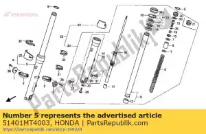 Honda 51401MT4003 primavera, fr.fork - Lado inferior