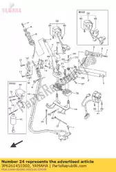 Ici, vous pouvez commander le couvercle, main supérieure 2 auprès de Yamaha , avec le numéro de pièce 3P6261451000: