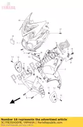 Here you can order the body front upper 2   mbl2 from Yamaha, with part number 3C7F835H00P8: