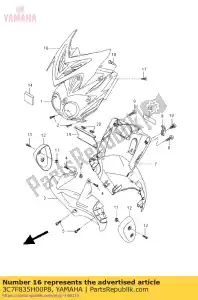 yamaha 3C7F835H00P8 body front upper 2   mbl2 - Bottom side