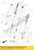 5112037F70, Suzuki, tube intérieur, lh suzuki rm  rmz rm125 rm250 250 125 , Nouveau