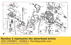 Aqui você pode pedir o conjunto de válvula, flutuador em Honda , com o número da peça 16011MEN851: