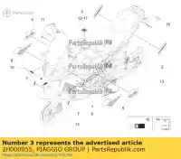 2H000055, Piaggio Group, decalcomania posteriore 