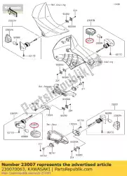 Aquí puede pedir lente-comp, lámpara de señal, rr de Kawasaki , con el número de pieza 230070063: