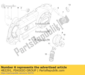 aprilia 482291 hose clamp - Bottom side