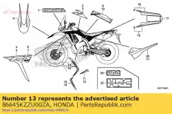Ici, vous pouvez commander le col moyen à rayures c r auprès de Honda , avec le numéro de pièce 86645KZZU00ZA: