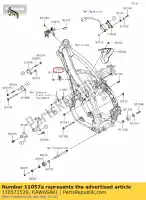 110571529, Kawasaki, 01 support, coupleur kawasaki kx450 kx250x kx250 kx450x 450 250 , Nouveau