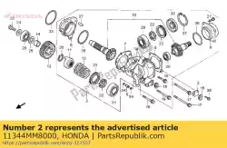 Here you can order the stay c,l. Rr. Cover from Honda, with part number 11344MM8000: