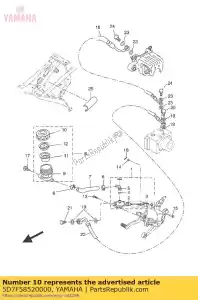 yamaha 5D7F58520000 cap, reservoir - Bottom side