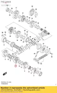 Suzuki 2423149H10 gear.3rd, drive - Lado inferior