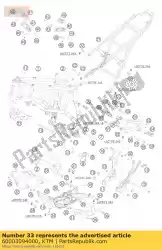 Aquí puede pedir soporte del depósito inferior delantero 03 de KTM , con el número de pieza 60003094000:
