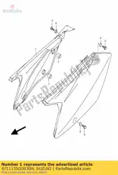 Ici, vous pouvez commander le couvercle, cadre r auprès de Suzuki , avec le numéro de pièce 4711135G0030H: