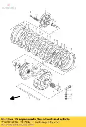 Qui puoi ordinare camme, frizione da Suzuki , con numero parte 2320037E02: