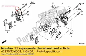 honda 45250MJMD31 calibrador subassy., r. fr. - Lado inferior