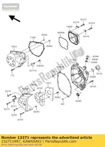 kawasaki 132711997 plate zr1000b7f - Bottom side