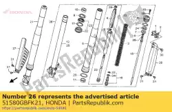 Here you can order the fork sub assy,l f from Honda, with part number 51580GBFK21: