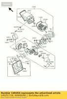 140251728, Kawasaki, couvercle, lampe d'immatriculation en450-a1 kawasaki ltd vn voyager zg zl 450 750 1000 1200 1500 1985 1986 1987 1988 1989 1990 1991 1993 1994 1995, Nouveau