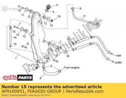 Aprilia AP9100951, Hose clip, OEM: Aprilia AP9100951