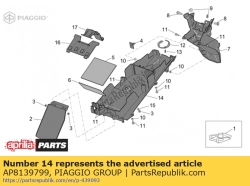 Aprilia AP8139799, Pára-choque traseiro, OEM: Aprilia AP8139799