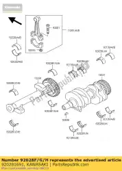 Ici, vous pouvez commander le douille, équilibreur, rh, b auprès de Kawasaki , avec le numéro de pièce 920281691: