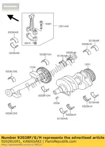 Kawasaki 920281691 douille, équilibreur, rh, b - La partie au fond