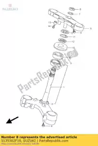 Suzuki 5135302F10 nuez - Lado inferior