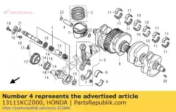 Aquí puede pedir pasador, pistón de Honda , con el número de pieza 13111KCZ000: