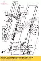 47X231700100, Yamaha, cilindro compuesto, horquilla delantera yamaha rd rdlc 500, Nuevo