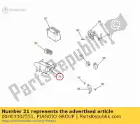 00H03302551, Piaggio Group, Battery holder aprilia derbi gilera gpr rs sc 50 125 2004 2005 2006 2007 2008 2009 2010 2011 2012 2013 2014 2015, New