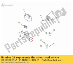 Aprilia 00H03302551, Batterijhouder, OEM: Aprilia 00H03302551