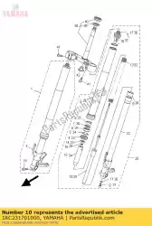 Ici, vous pouvez commander le cylindre, fourche avant auprès de Yamaha , avec le numéro de pièce 1RC231701000: