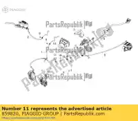 859820, Piaggio Group, placa de fixação aprilia  mana na zd4rc000, zd4rca00, zd4rc001, zd4rcc00 zd4rcb00, zd4rcc01, zd4rce00 850 2007 2008 2009 2010 2011 2016, Novo