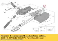 858048, Piaggio Group, Luchtbox cpl. aprilia scarabeo t v e 50 4 2, Nieuw