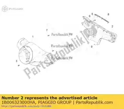 Here you can order the rear handlebars cover from Piaggio Group, with part number 1B006323000HA: