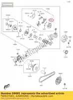 59091Y001, Kawasaki, pulley,driven kawasaki kvf300 brute force 300 , New