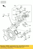 430340059, Kawasaki, supporto-freno, rr zr1000eaf kawasaki z 1000 2010 2011 2012 2013, Nuovo