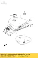 6811138A0022Z, Suzuki, emblème, réservoir de carburant suzuki vs 750 1400 1985 1986 1987, Nouveau