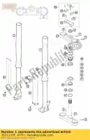 7631210F, KTM, tenedor pierna l / s usd 35 ktm sx 65 2002 2003 2004 2005 2006 2007 2008, Nuevo