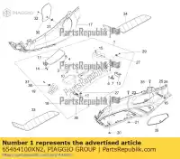 65464100XN2, Piaggio Group, complete central cover piaggio x evo zapm36401 zapm36601 125 250 400 2007 2016, New