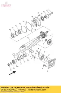 yamaha 2MBE76420000 écrou, roulement - La partie au fond