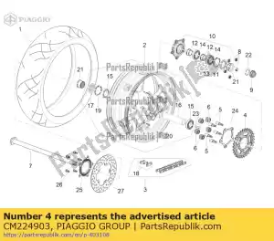 Piaggio Group CM224903 chain ring z=42 - Bottom side