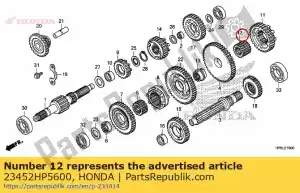 honda 23452HP5600 ko?nierz b, splajn - Dół