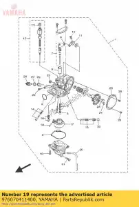 yamaha 976070411400 parafuso, c / arruela - Lado inferior